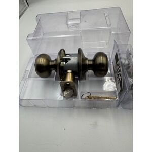 Schlage Georgian Keyed Entry Door Knob Antique Brass F51 V GEO 609 New Open Box